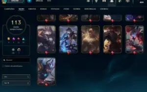 ACC LOL UNRANKED, level 267 com 113 skins para a venda!