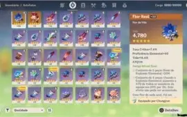 CONTA GENSHIN IMPACT TOP BR LVL 34 ESPADÃO 5 ESTRELAS