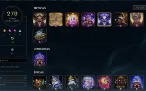CONTA LOL - 400+ skins - 10 miticas