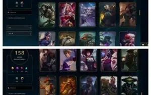 Conta League of Legends Platinium - 158 Skins + 2813RP