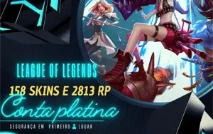 Conta League of Legends Platinium - 158 Skins + 2813RP