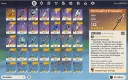 ❄Ganyu+Zhongli com Lança prismática+Diluc+Keqing+Qiqi❄AR35