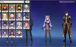 ❄Ganyu+Zhongli com Lança prismática+Diluc+Keqing+Qiqi❄AR35