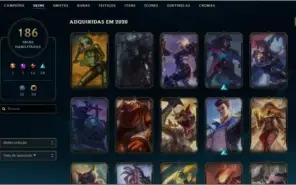 CONTA COM VÁRIAS SKINS