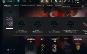 Unranked com 105 Champs e 73 Skins