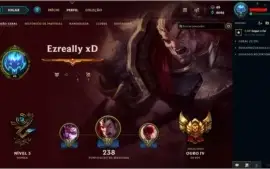 Conta League of Legends elo Gold IV