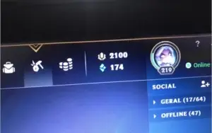 Conta LoL Com várias skin, ícones, rp, etc