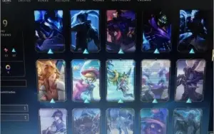 Conta LoL Com várias skin, ícones, rp, etc