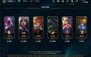 Conta Platina 1 com 24 Champs e 2 Skins