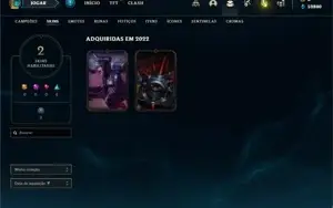 Conta Platina 1 com 24 Champs e 2 Skins