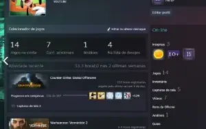 Venda de Conta da steam