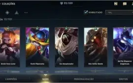 ESMERALDA IV + 21 SKINS + 46 CAMPEÕES + PASSE WILD COMPLETO