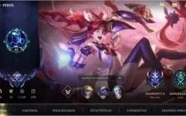 ESMERALDA IV + 21 SKINS + 46 CAMPEÕES + PASSE WILD COMPLETO
