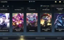 ESMERALDA IV + 21 SKINS + 46 CAMPEÕES + PASSE WILD COMPLETO