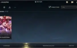ESMERALDA IV + 21 SKINS + 46 CAMPEÕES + PASSE WILD COMPLETO