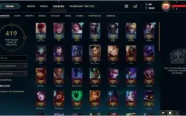 Conta de LOL unranked c/ 173 skins c/ e-mail valido
