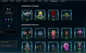 Varias Skins, Runas, Emotes, Icones. Conta FULL