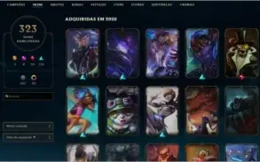 Varias Skins, Runas, Emotes, Icones. Conta FULL