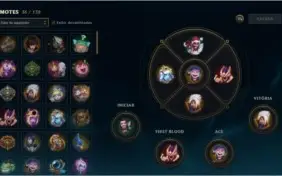 73 Campeões + 53 skins + 36 emotes