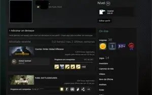 CONTA STEAM LVL 50- LEVEL 20 GC, LVL 10 FACEIT, MM GLOBAL +
