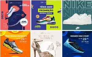 Pack Artes Canva Calçados - 50 Temas Editáveis