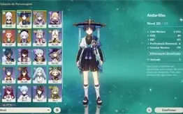 Conta genshin impact AR-22 Keqing,Ayaka,Hutao,Qiqi + Aloy
