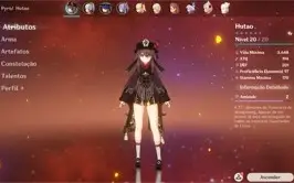 Conta genshin impact AR-22 Keqing,Ayaka,Hutao,Qiqi + Aloy