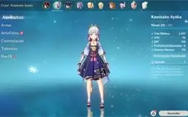 Conta genshin impact AR-22 Keqing,Ayaka,Hutao,Qiqi + Aloy