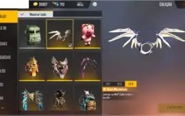 Conta de Free Fire com mais de 700 diamantes