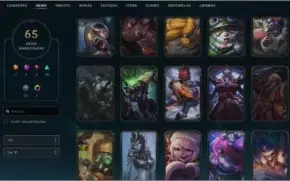 Conta Top 125 Campeões 65 Skins