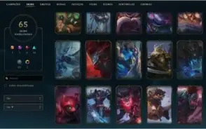Conta Top 125 Campeões 65 Skins