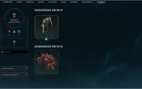 Conta Top 125 Campeões 65 Skins