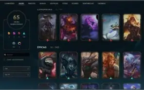 Conta Top 125 Campeões 65 Skins