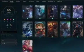 Conta Top 125 Campeões 65 Skins
