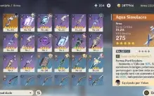 Yelan + Bis + Zhong + Diluc  110 Tiros