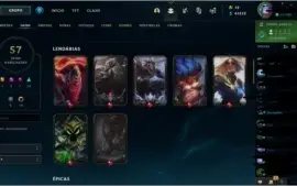 Conta lol com 9 gemas e 2 skin míticas