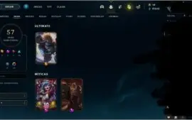 Conta lol com 9 gemas e 2 skin míticas