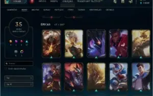 CONTA DE LOL GOLD 3, 35 SKINS,MAIN YASUO,1 CROMA!!