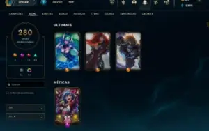 Conta de League of Legends | Todos os Campeões, 280 Skins