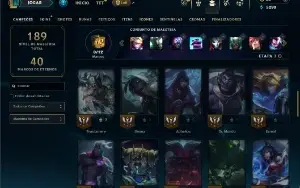 Unranked com 50 Champs e 27 Skins