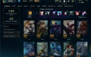 Unranked com 50 Champs e 27 Skins