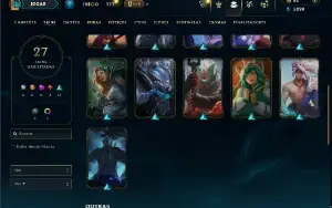 Unranked com 50 Champs e 27 Skins