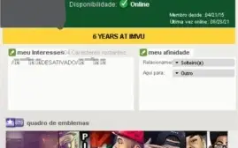 Conta Imvu com milhares de itens + 6 anos de conta + AP