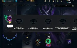 Unranked com TODOS os champs e 290 Skins + 5 Prestigios
