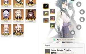 CONTA GENSHIN AR58 ⭐ 13 LENDÁRIOS⭐4 ARMAS DE ASSINATURA