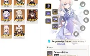 CONTA GENSHIN AR58 ⭐ 13 LENDÁRIOS⭐4 ARMAS DE ASSINATURA