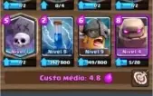 Conta Clash Royale lvl9 + 5 LENDÁRIAS + 110K ouro + 1K gemas
