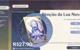 AR 30 Diluc + Shogun + Luz do cortador de grama + Benção
