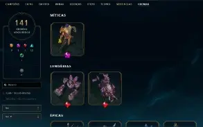 Conta League of Legends - 407 Skins MMR Grão-Mestre