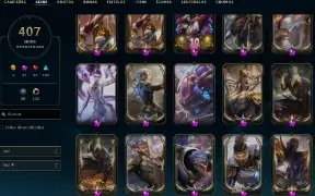 Conta League of Legends - 407 Skins MMR Grão-Mestre